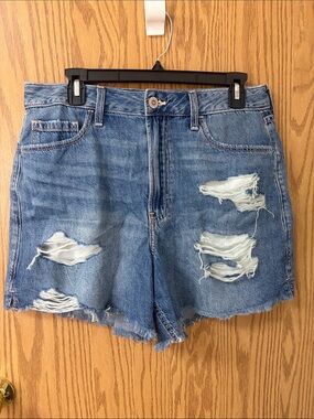 Hollister Distressed Light Blue Denim Shorts
